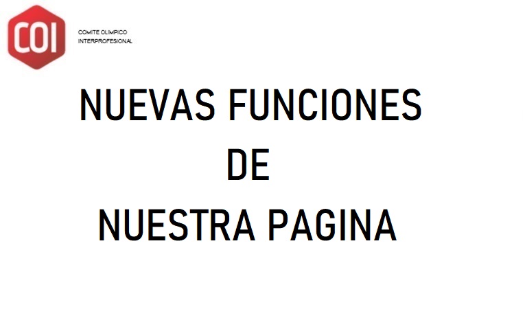 NUEVAS FUNCIONES DE NUESTRA PAGINA